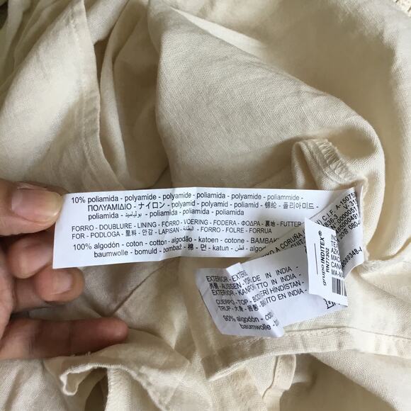 Zara Beige Romper with Crotchet Detail Sz M - Picture 9 of 9